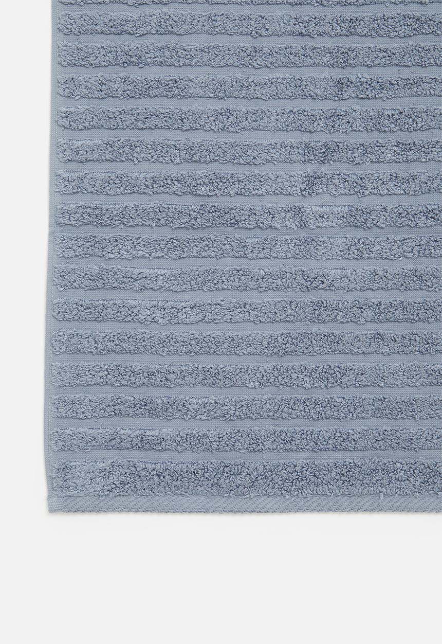Sixth Floor - Ribbed zero twist woven towel - soft blue