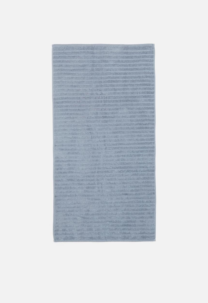 Sixth Floor - Ribbed zero twist woven towel - soft blue