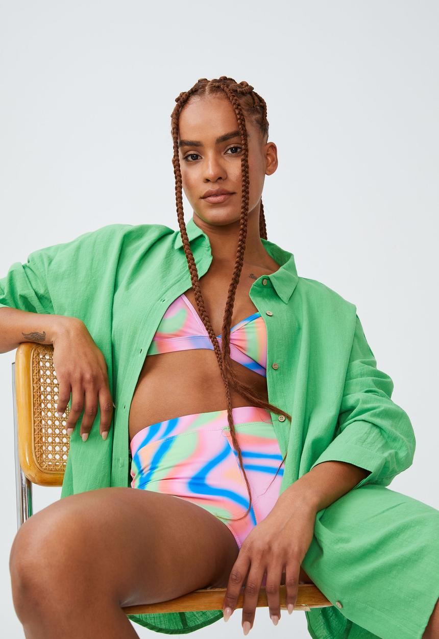 Cotton On - Swing beach shirt - frog green