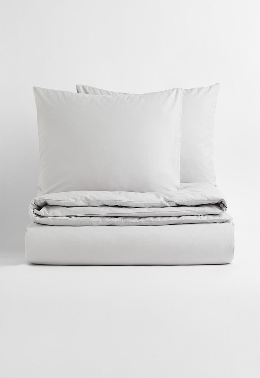 H&M - Cotton double/king duvet cover set - grey