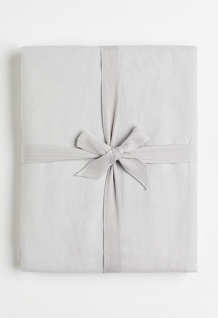 H&M - Cotton double/king duvet cover set - grey