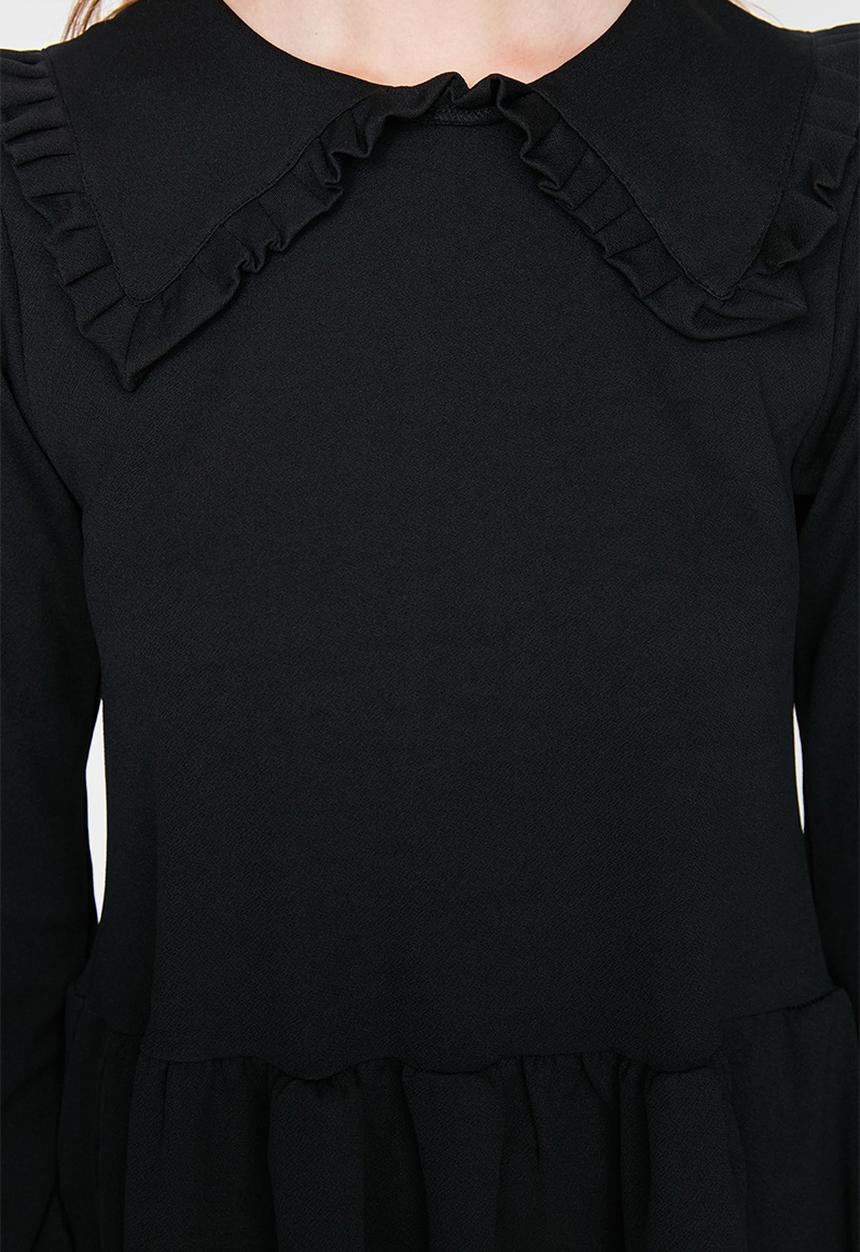 Trendyol - Baby collar knit dress - black