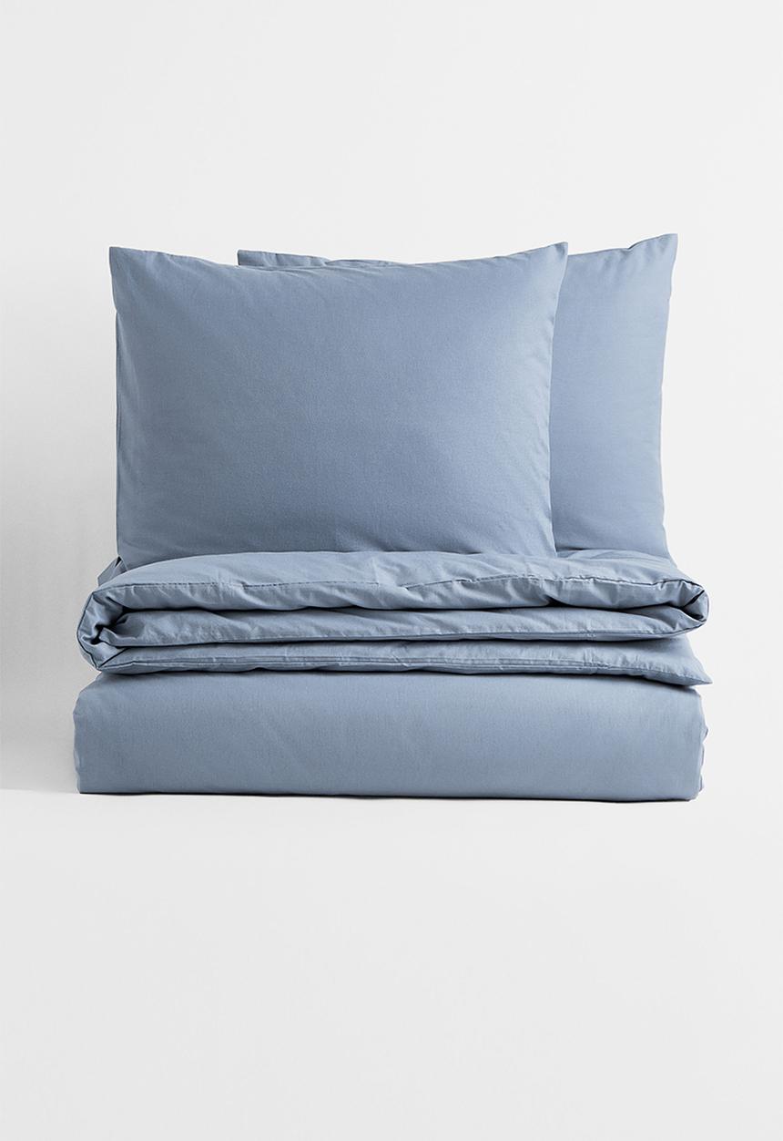 H&M - Cotton duvet cover set - blue