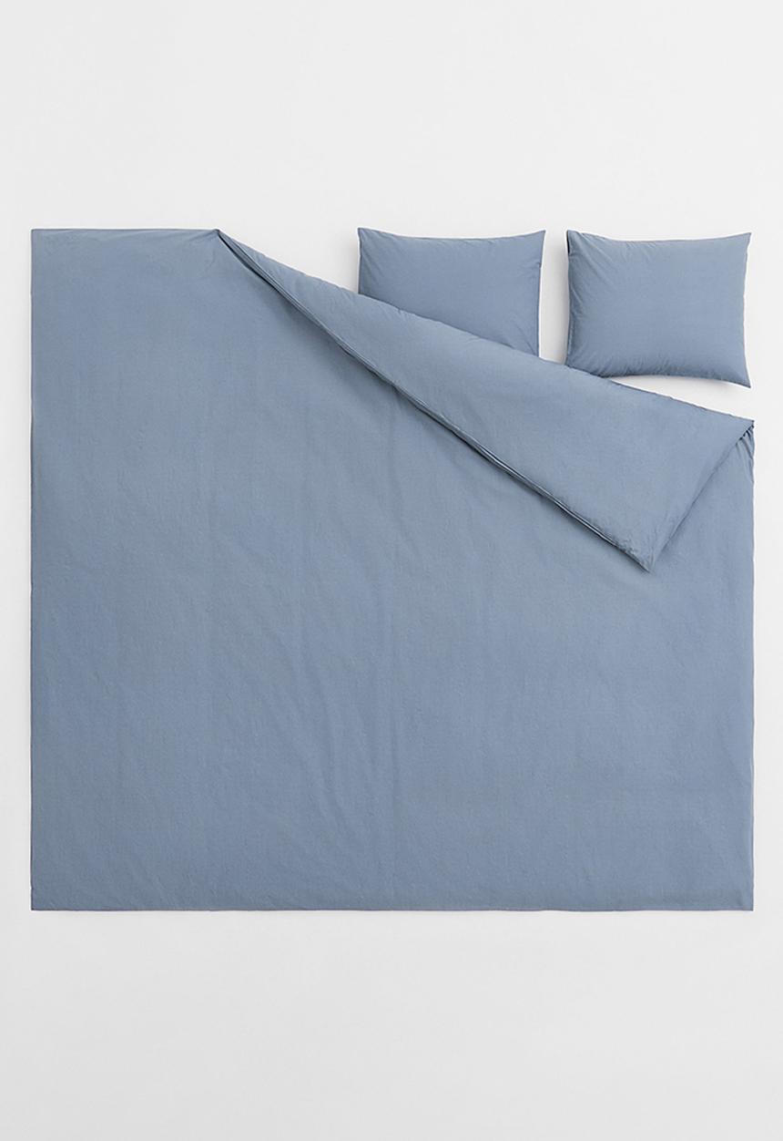 H&M - Cotton duvet cover set - blue
