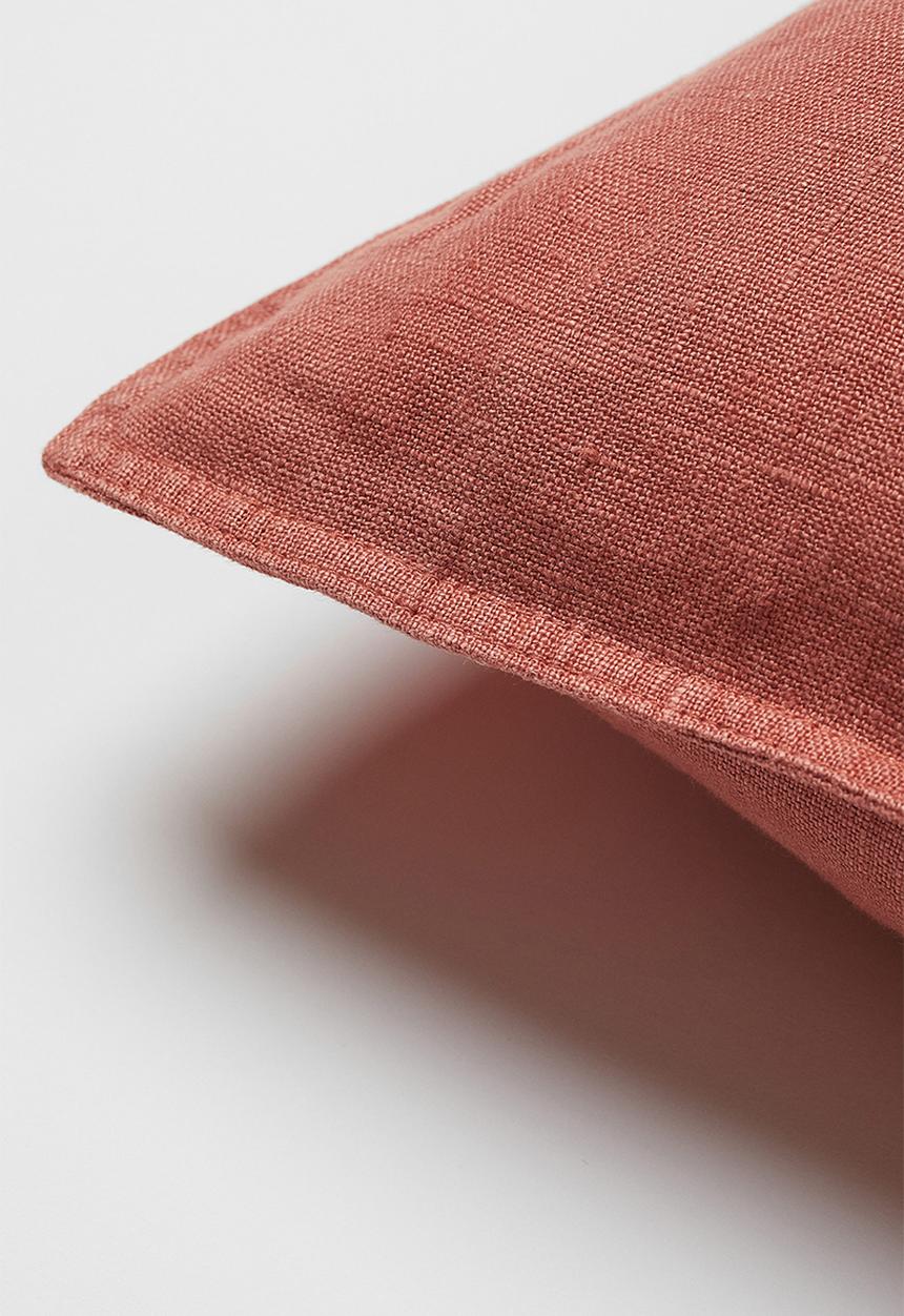 H&M - Washed linen cushion cover - pink