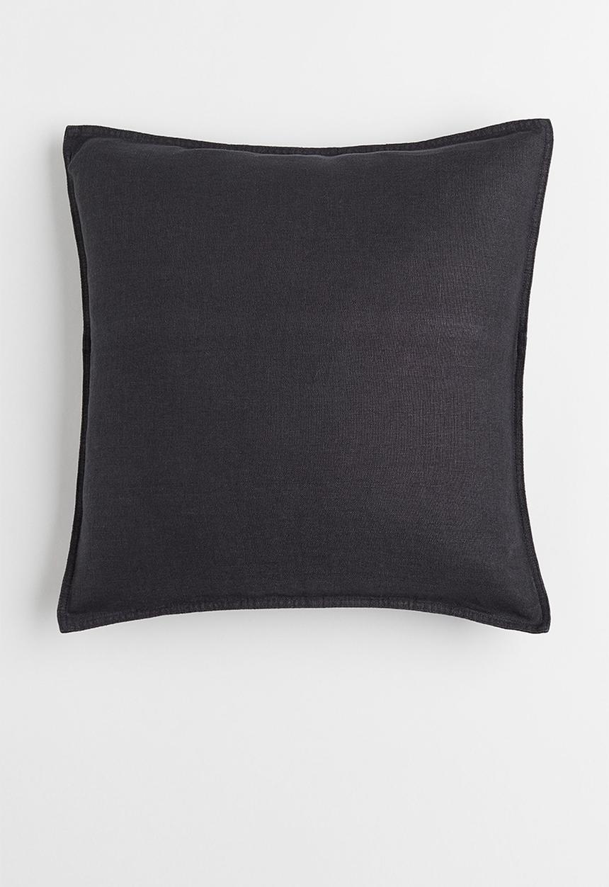 H&M - Washed linen cushion cover - grey