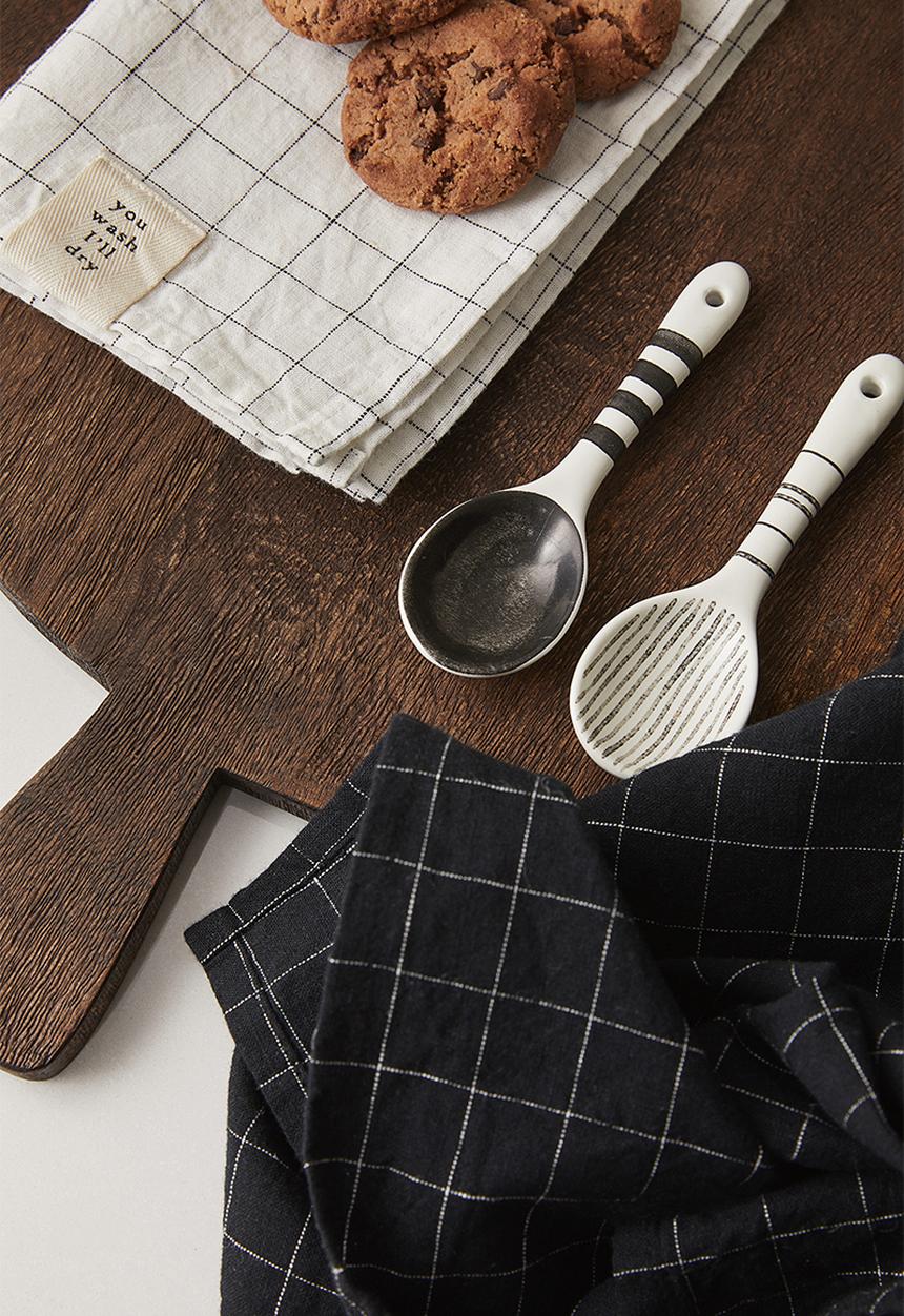 H&M - 2-pack porcelain spoons - multi/white