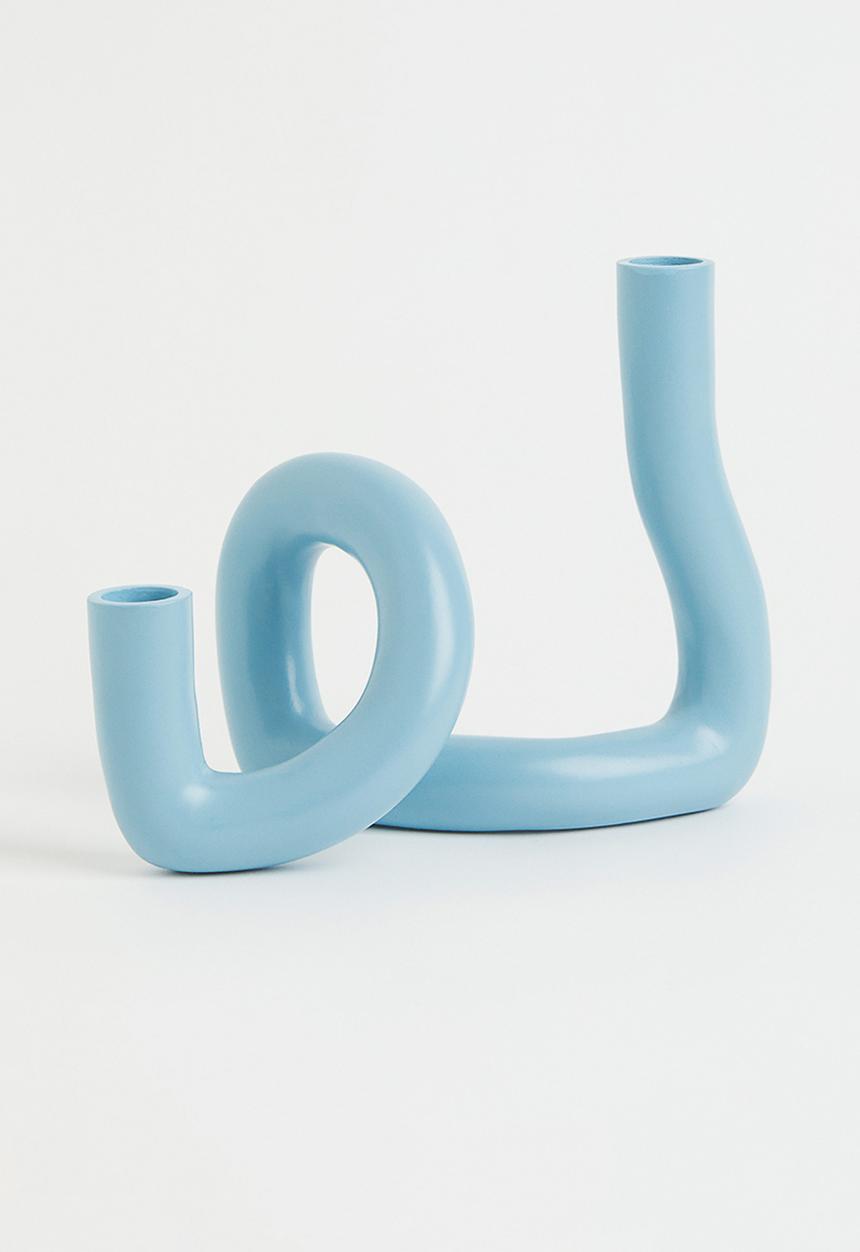 H&M - Metal candlestick - blue