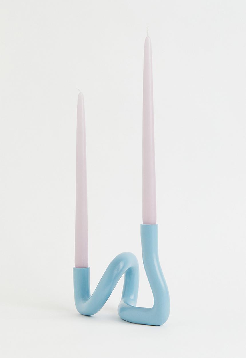 H&M - Metal candlestick - blue