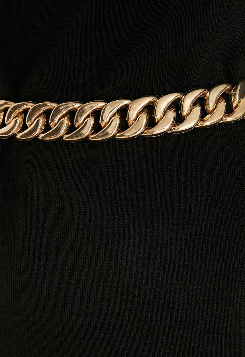 Trendyol - High collar knit dress - black