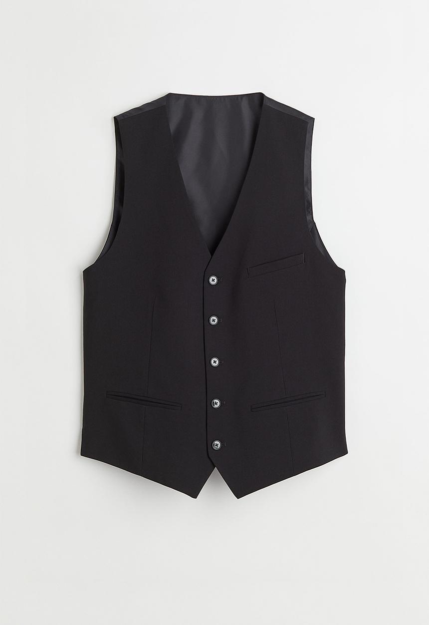 H&M - Suit waistcoat slim fit - black