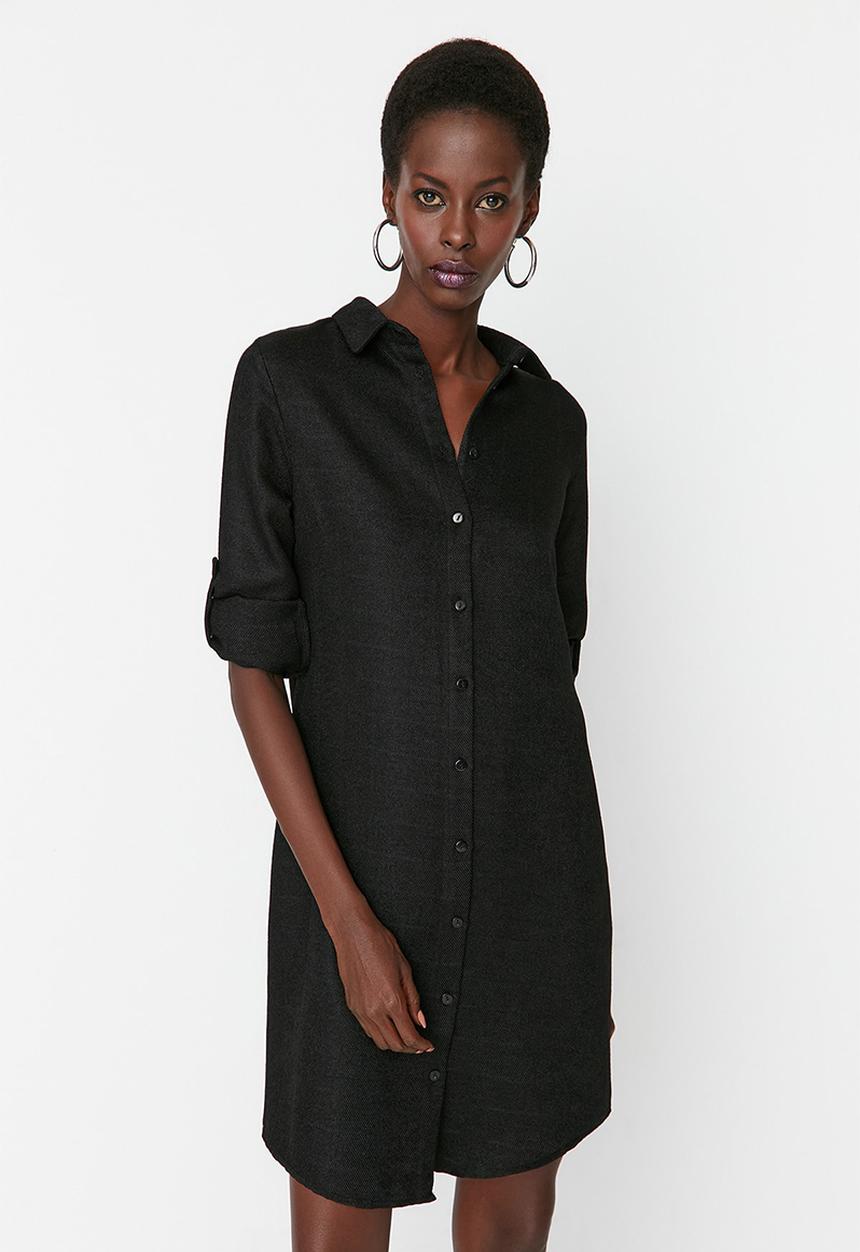 Trendyol - Shirt dress - black