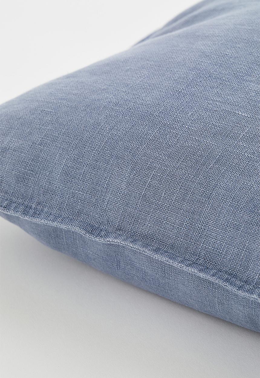 H&M - Washed linen cushion cover - blue