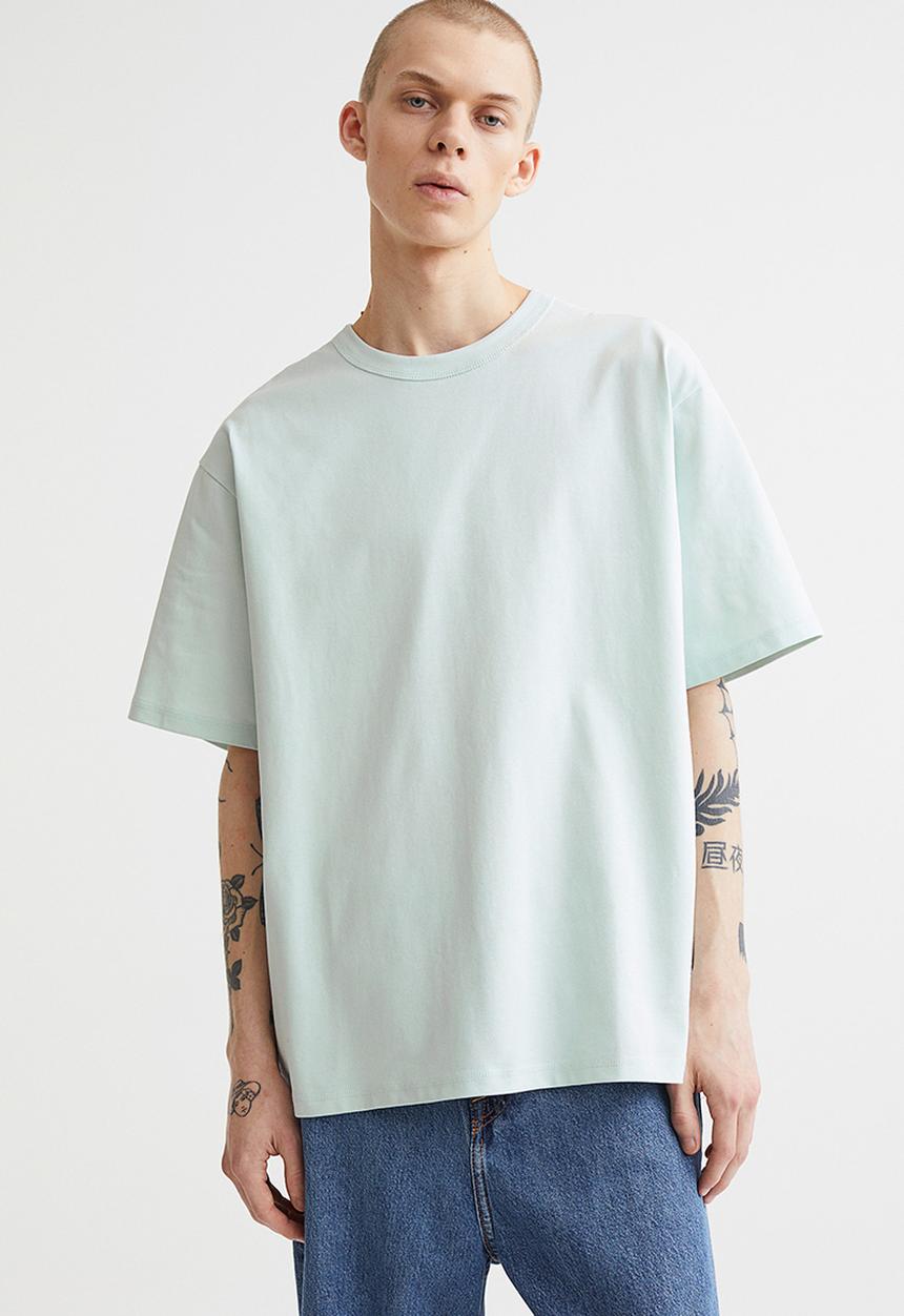 H&M - Coolmax® relaxed fit T-shirt - light turquoise