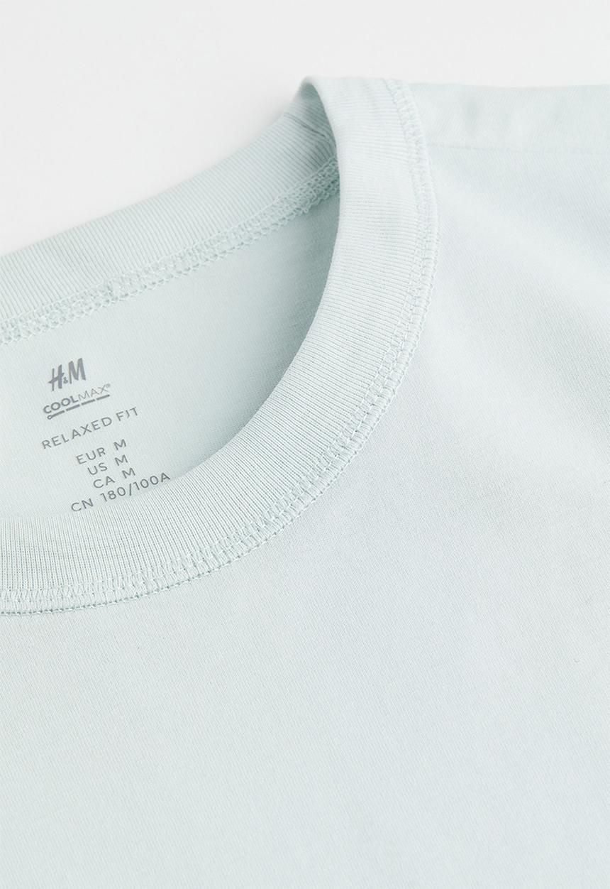 H&M - Coolmax® relaxed fit T-shirt - light turquoise