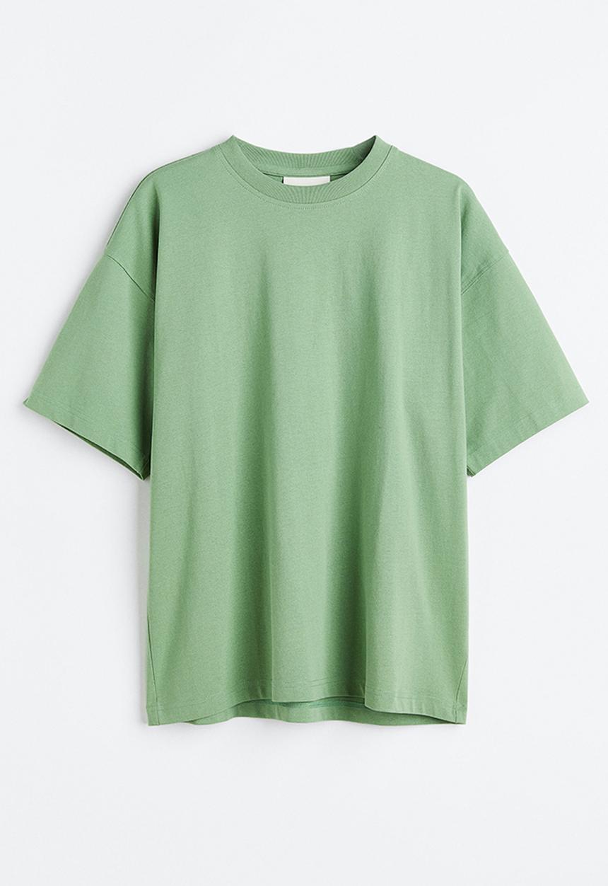 H&M - Oversized fit cotton T-shirt - fern green