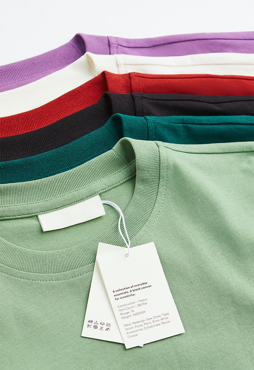 H&M - Oversized fit cotton T-shirt - fern green