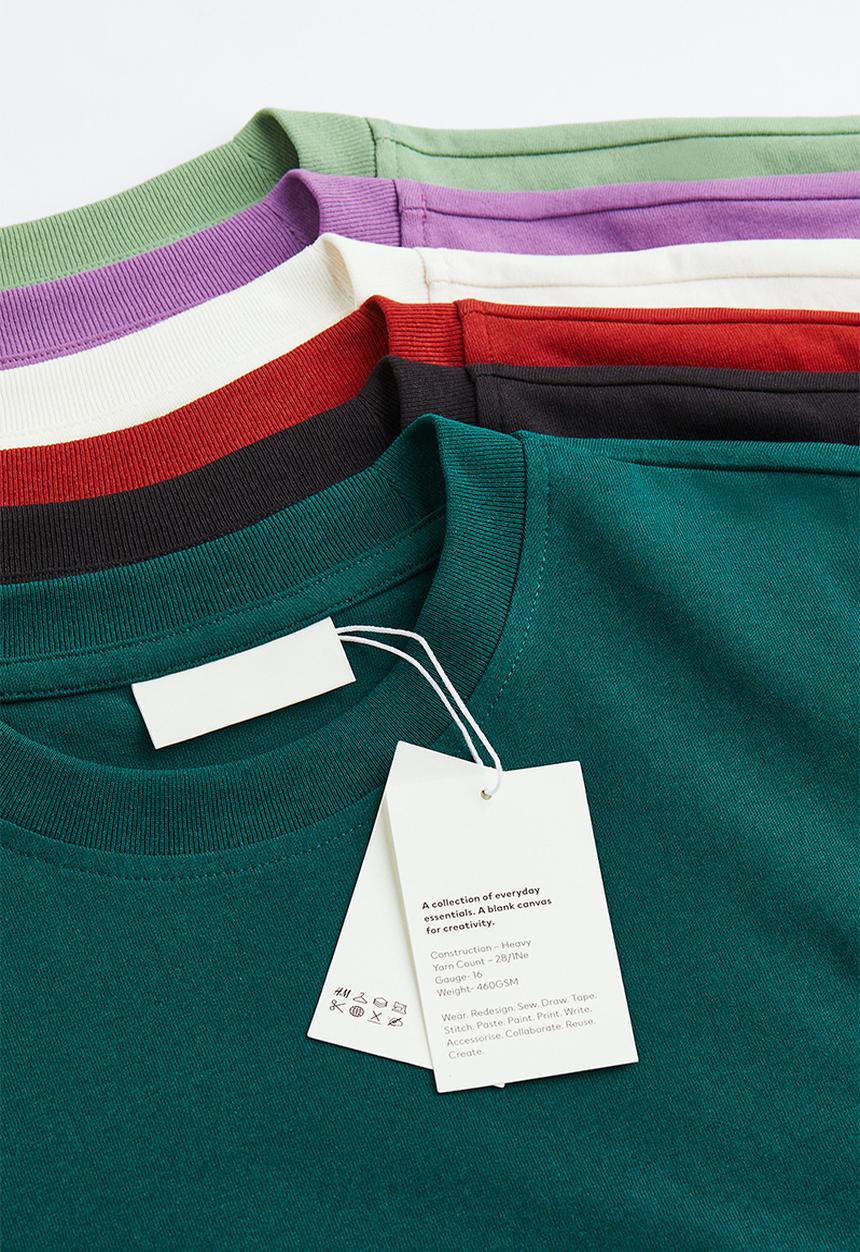 H&M - Oversized fit cotton T-shirt - forest green