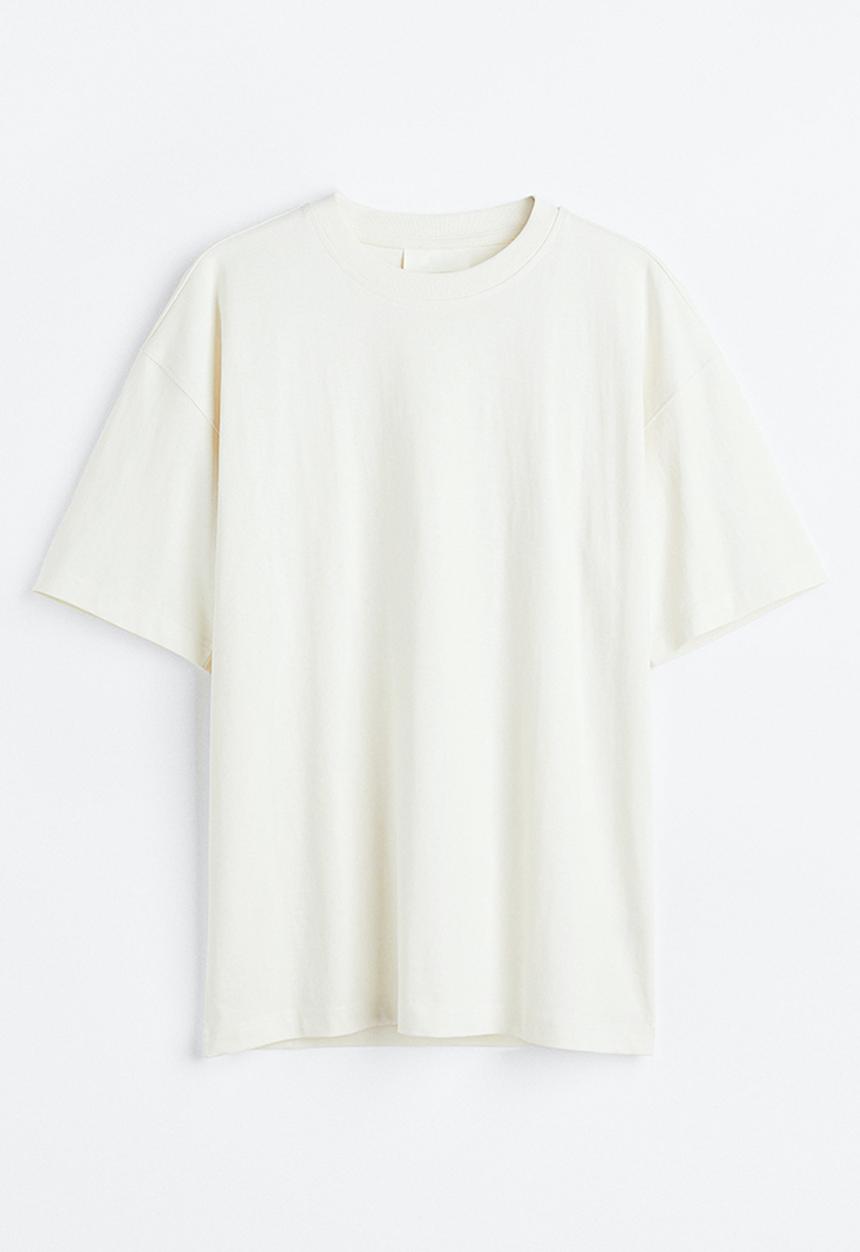 H&M - Oversized fit cotton T-shirt - off white