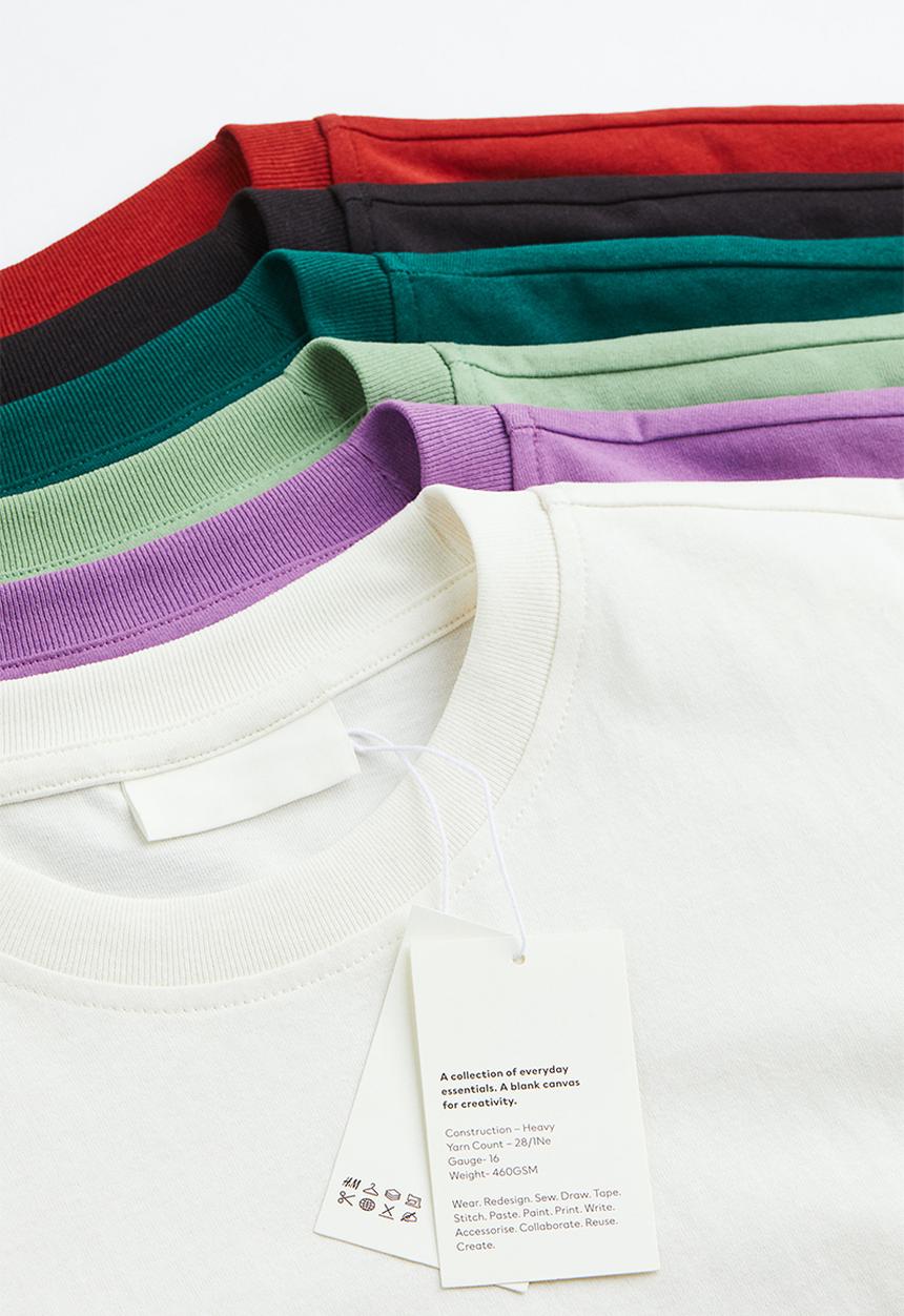 H&M - Oversized fit cotton T-shirt - off white