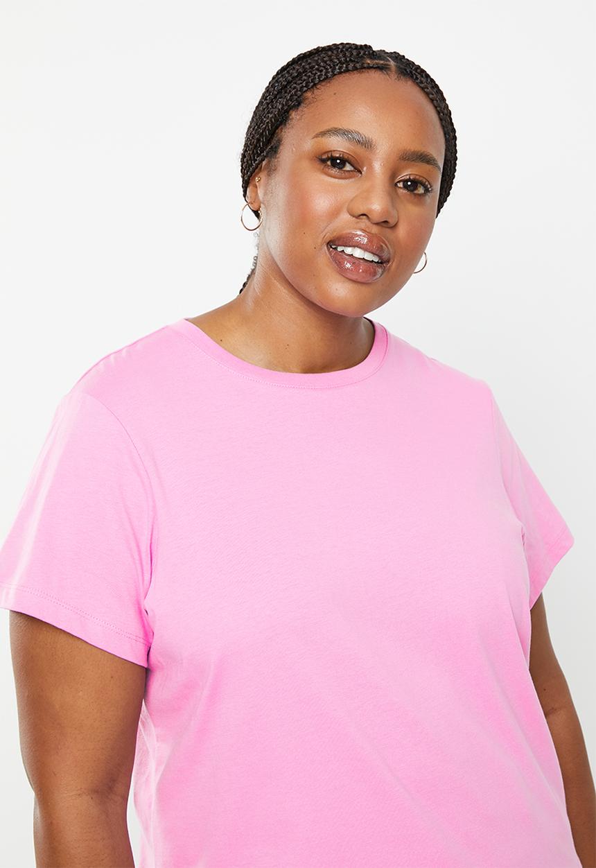 Cotton On - Curve 91 short sleeve tee- poppy pink