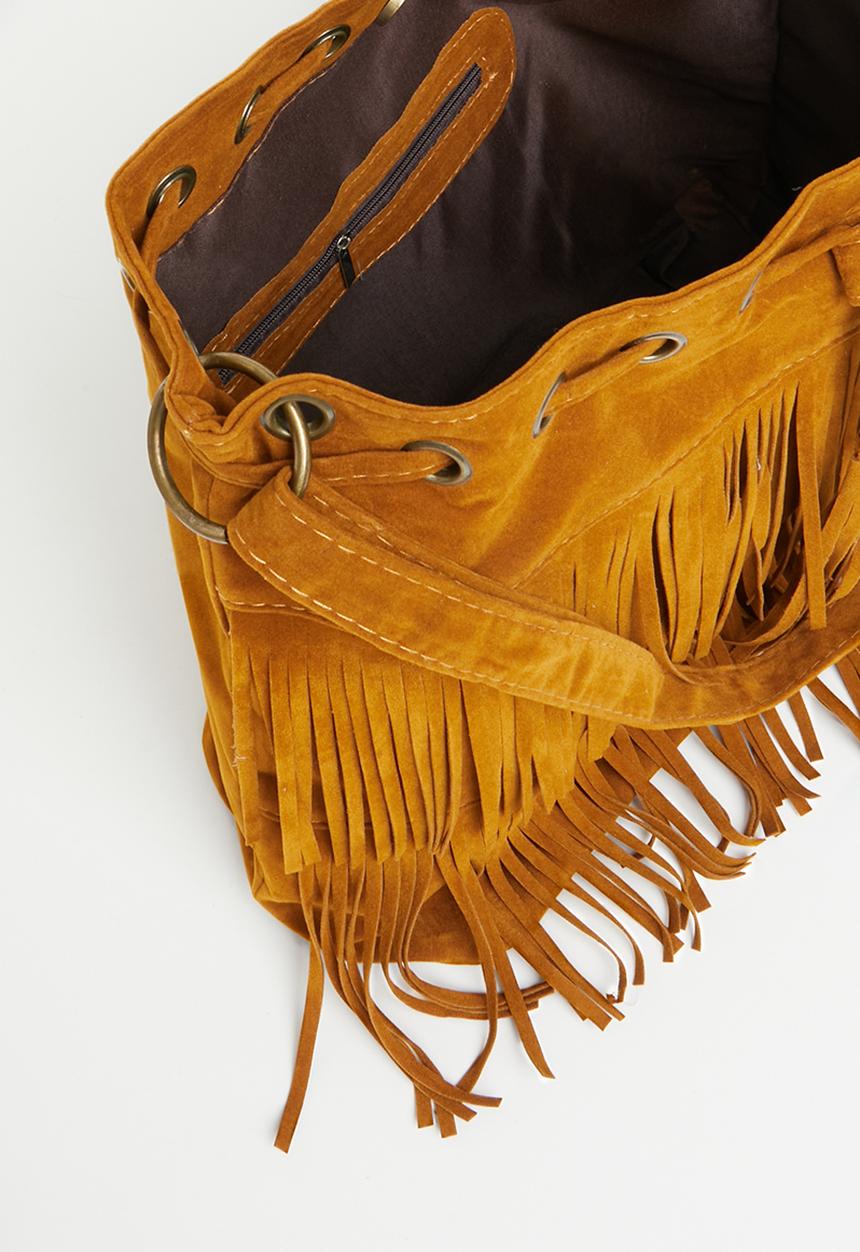 Superbalist - Fringed crossbody bag - tan