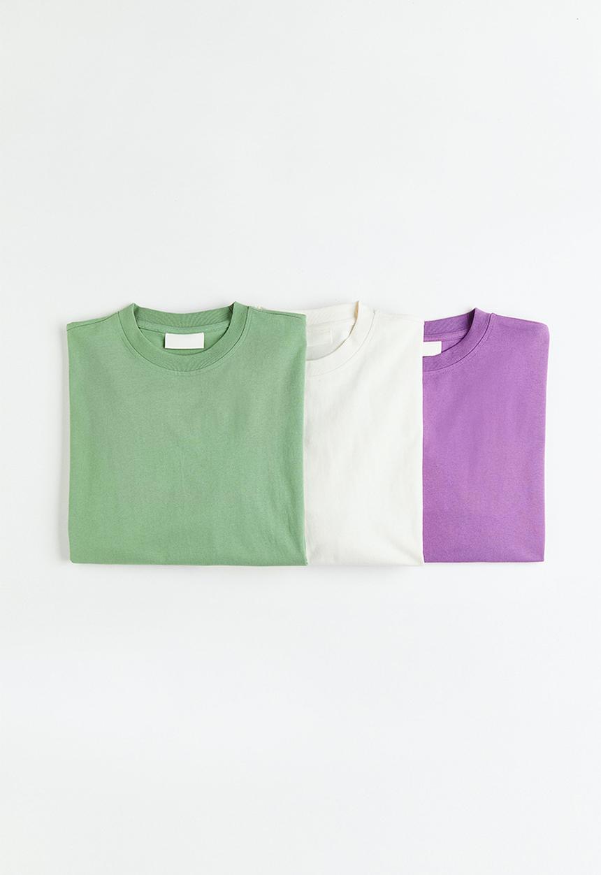 H&M - Oversized fit cotton top - deep lilac 