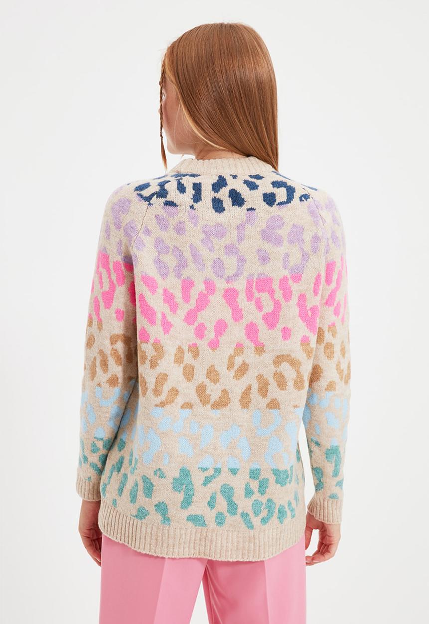 Trendyol - Crew collar knit sweater - stone