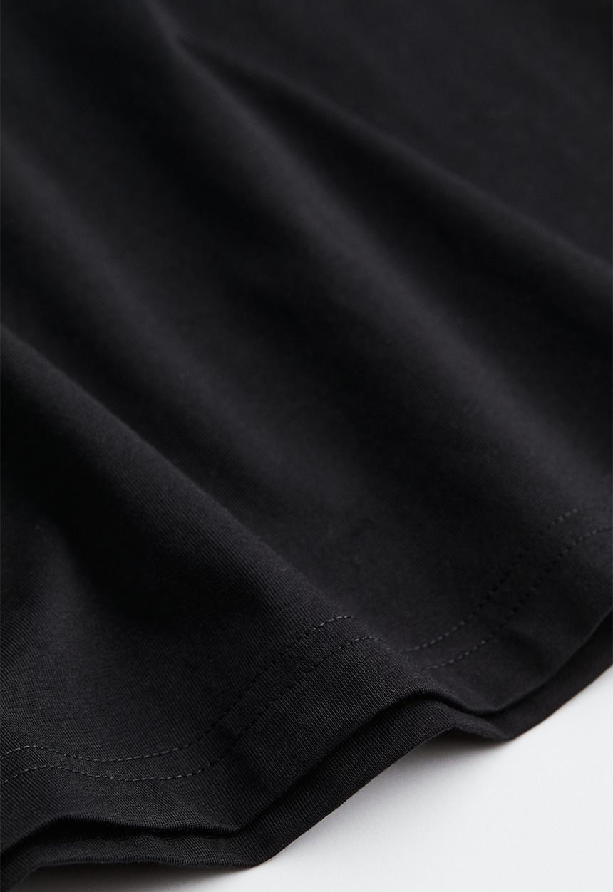 H&M - Slim fit pima cotton T-shirt - black