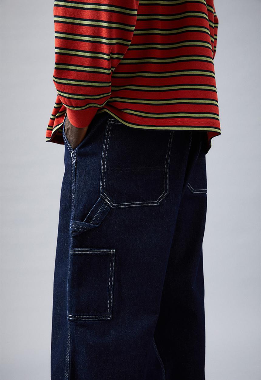 H&M - Relaxed worker jeans - dark denim blue