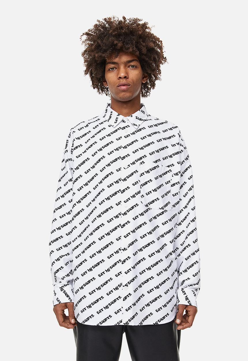 H&M - Oversized fit oxford shirt - white/the simpsons