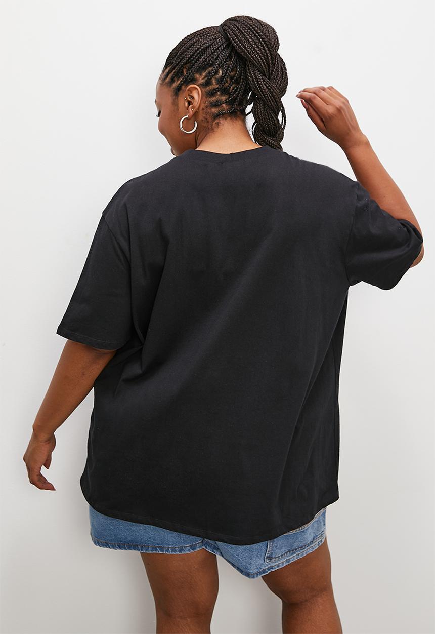 Blake - Graphic oversized tee - black3