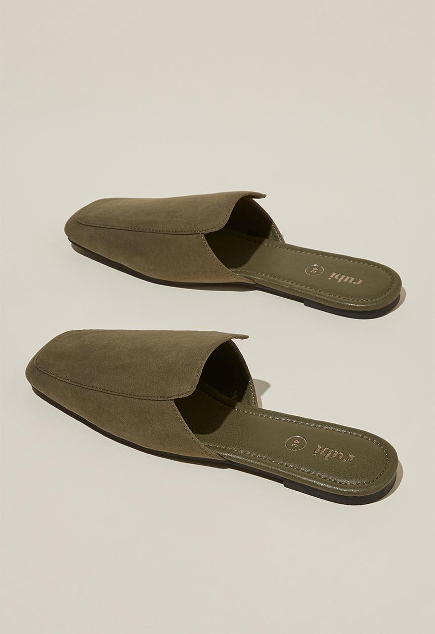 Cotton On - Gia minimal mule - soft olive 