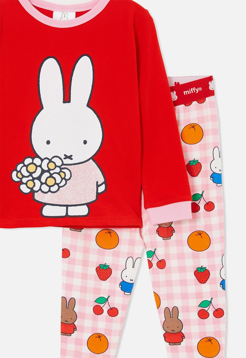 Cotton On - florence long sleeve pyjama set licensed-lcn mif flame red/miffy cali 