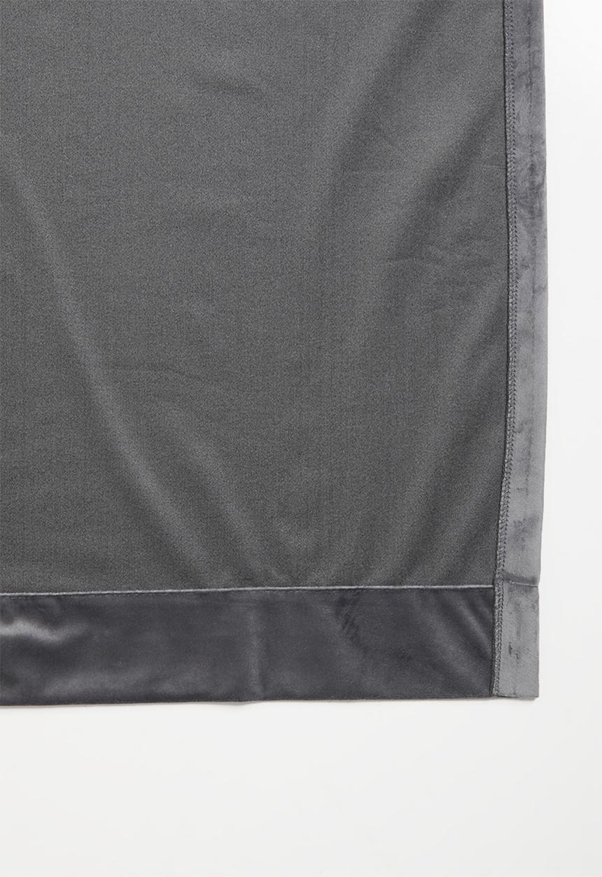 Sixth Floor - Velvet eyelet curtain 2 pack - charcoal