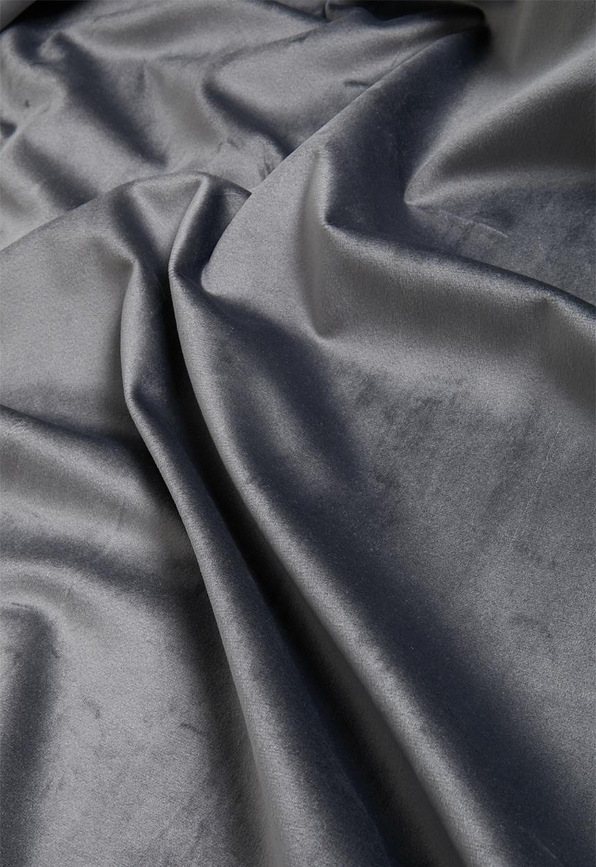 Sixth Floor - Velvet eyelet curtain 2 pack - charcoal