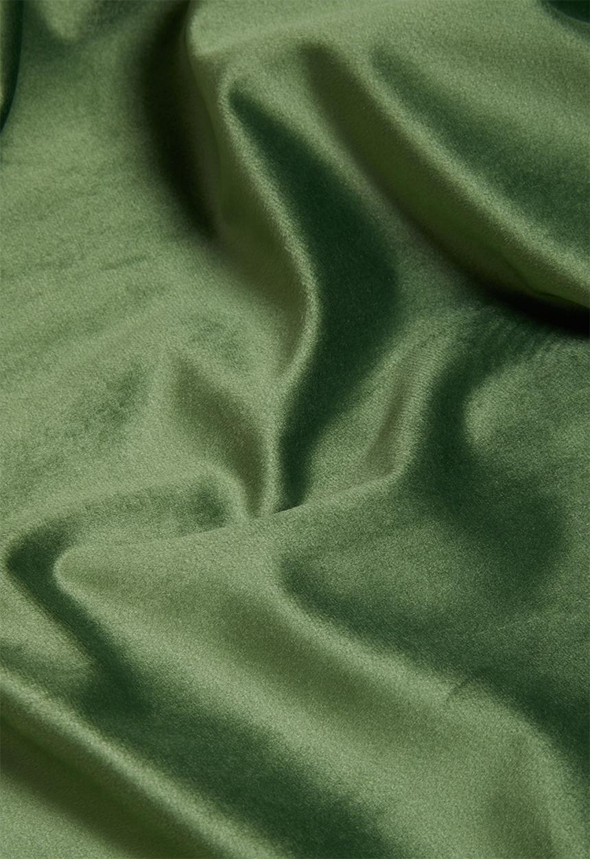 Sixth Floor - Velvet eyelet curtain 2 pack - moss green