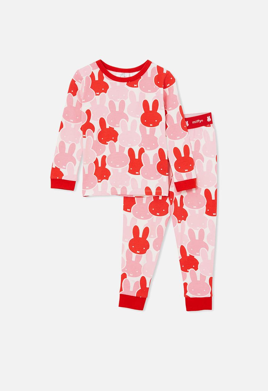 Cotton On - Florence long sleeve pyjama set licensed-lcn mif cali pink/miffy layers