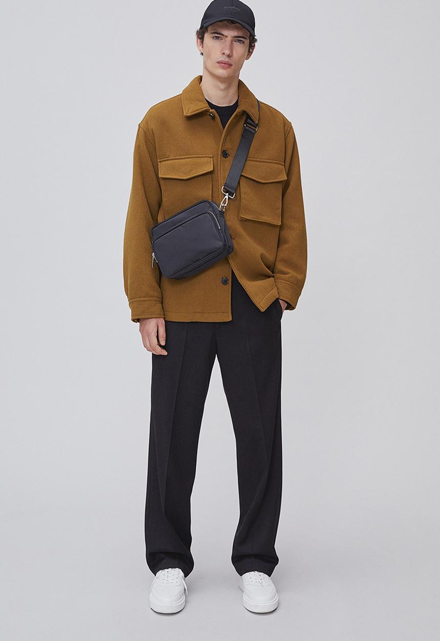 H&M - Wool-blend shacket - dark beige
