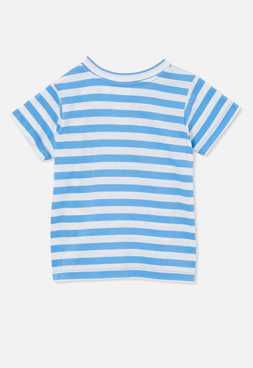Cotton On - Jamie short sleeve tee - license-lcn miff blue bell stripe/miffy fun