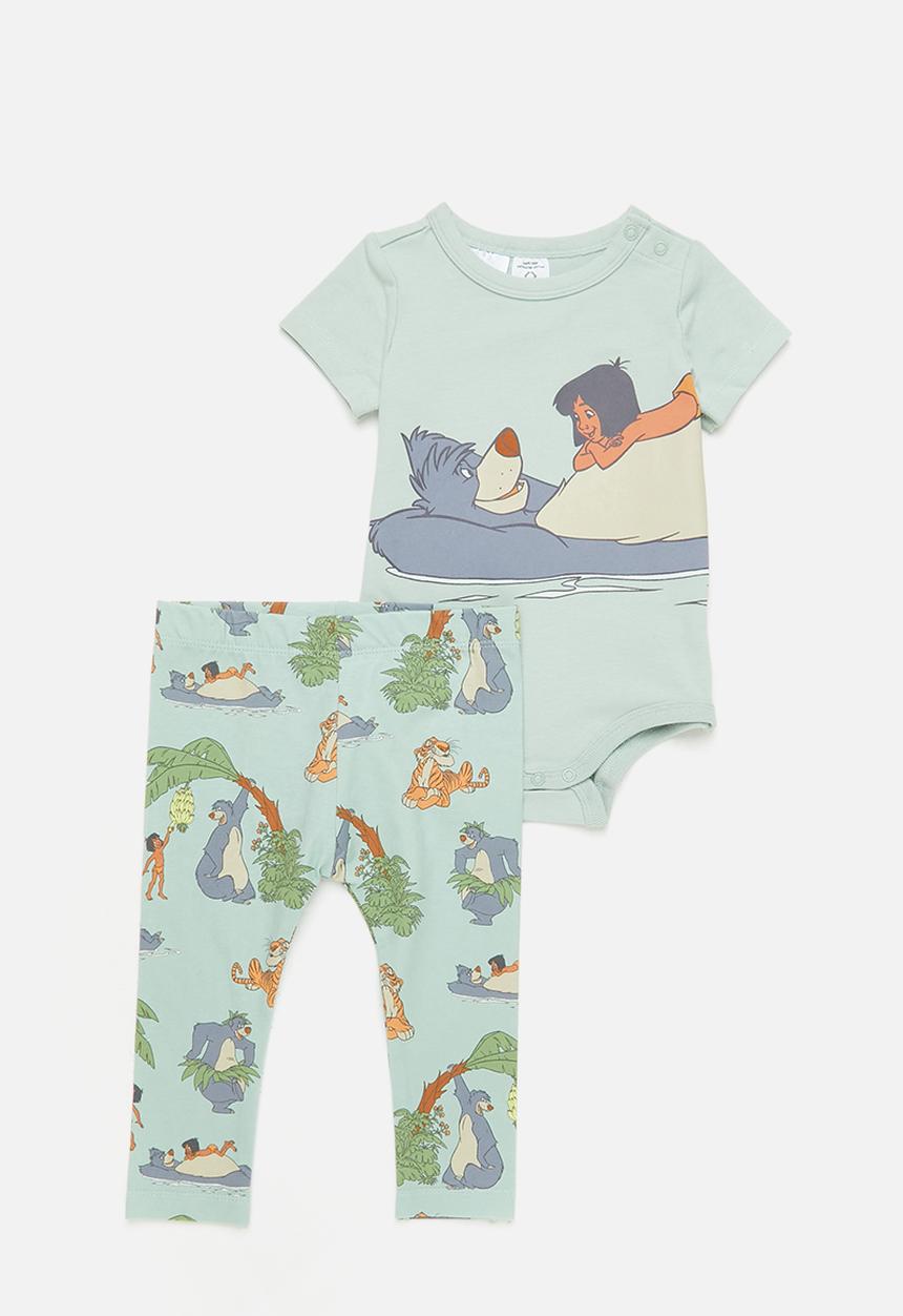 Cotton On - Bundle the ss bubbysuit & river legging- stone green