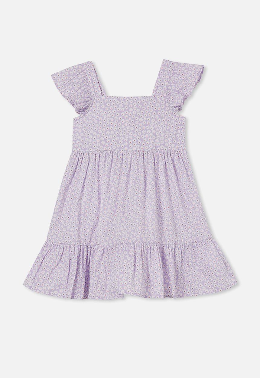 Cotton On - Alyssa short sleeve dress - lilac drop & ditsy floral