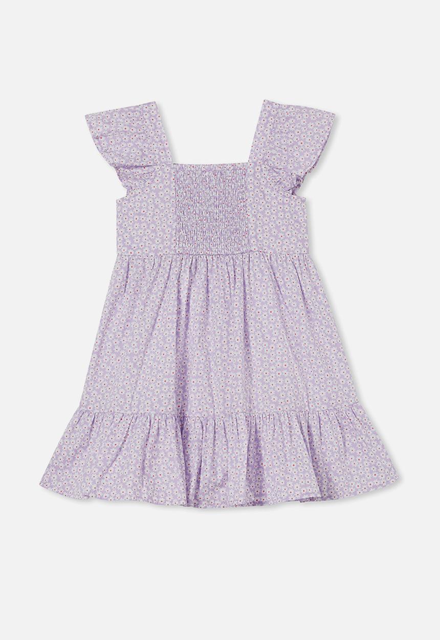Cotton On - Alyssa short sleeve dress - lilac drop & ditsy floral