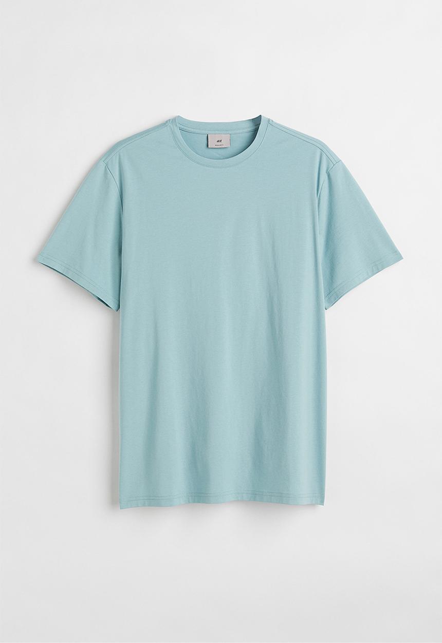 H&M - Regular fit pima cotton T-shirt - turquoise