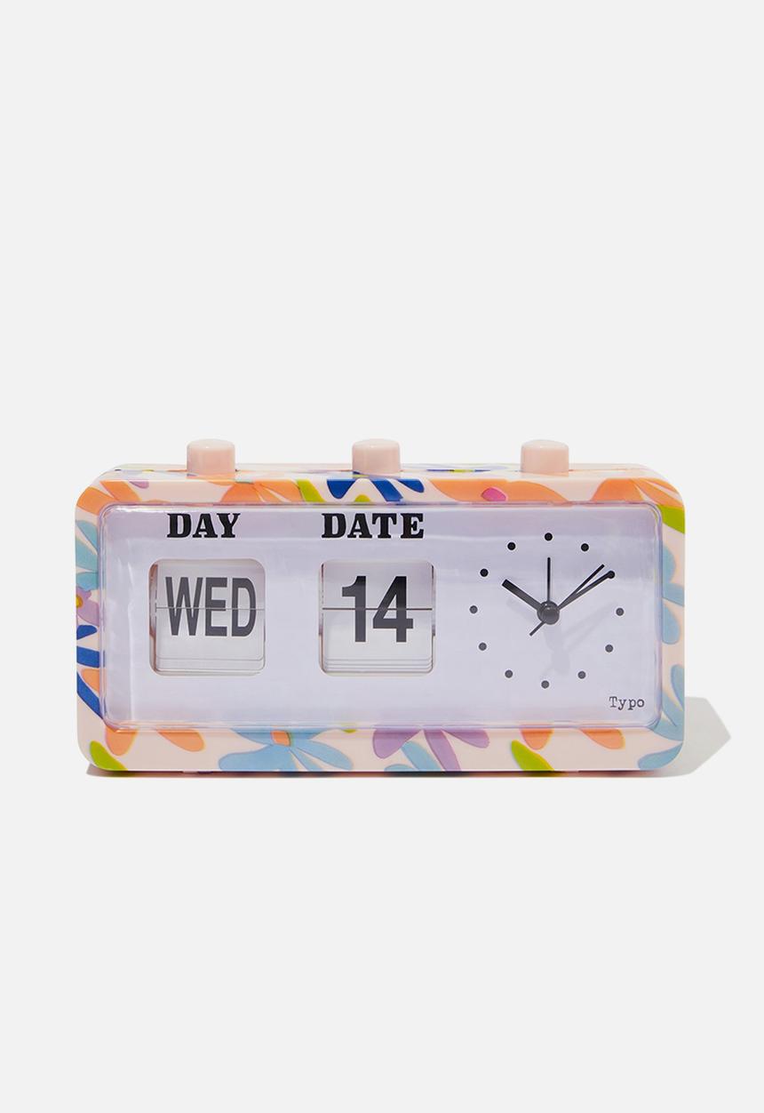 Typo - Retro flip clock - paper daisy multi  