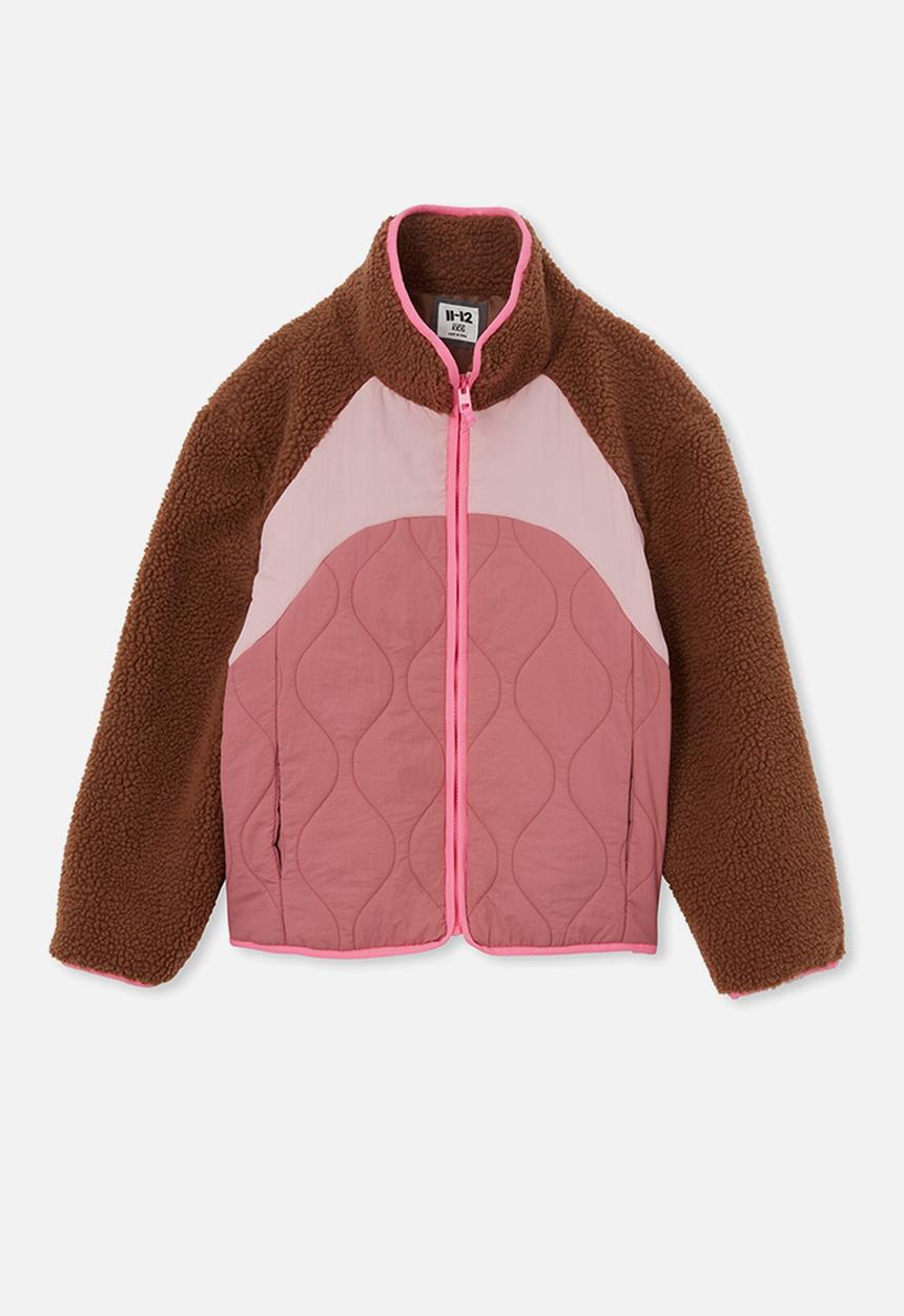 Cotton On - Cleo teddy jacket - coco jumbo & vintage berry
