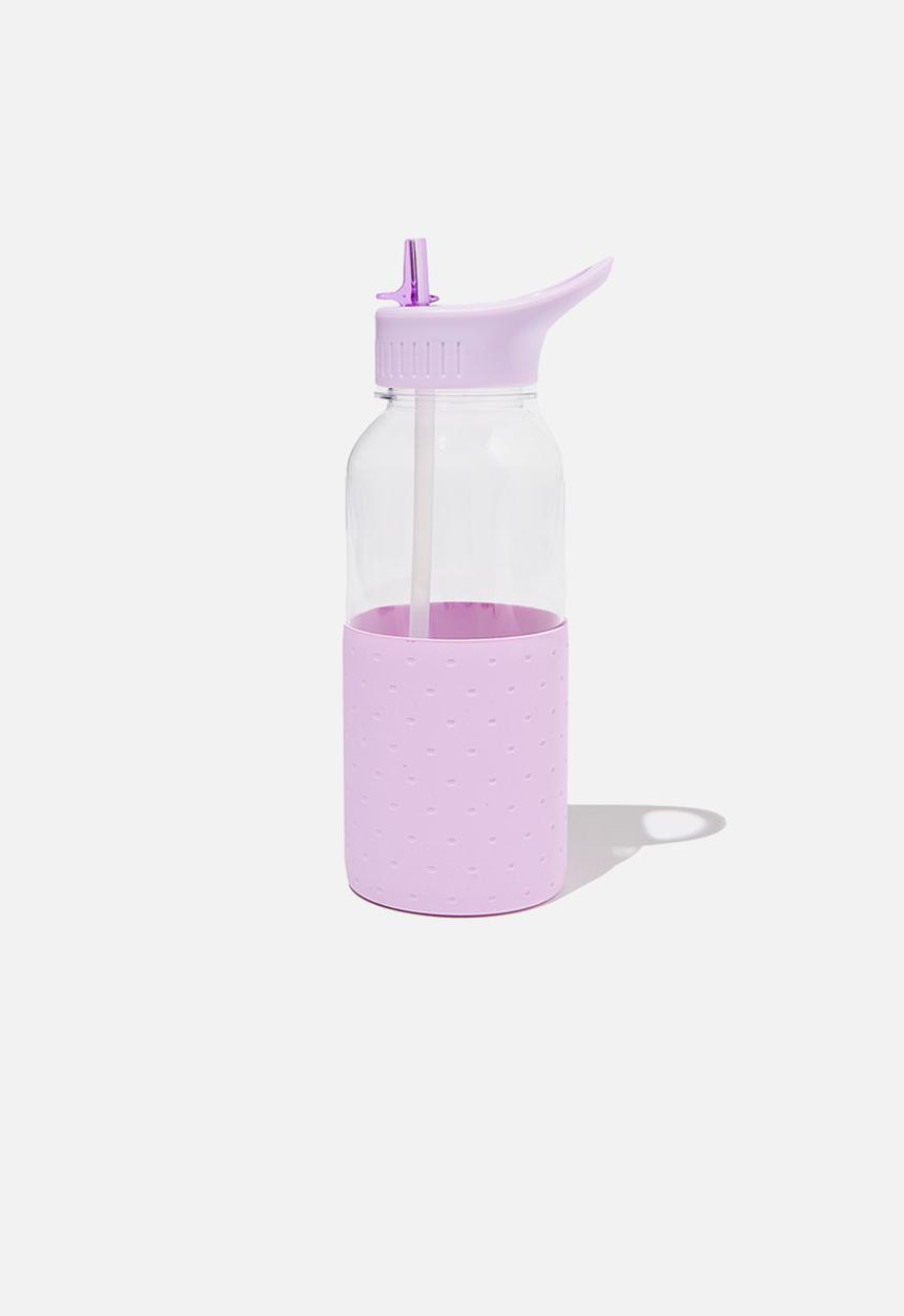 Typo - Premium drink it up bottle - pale lavender polka