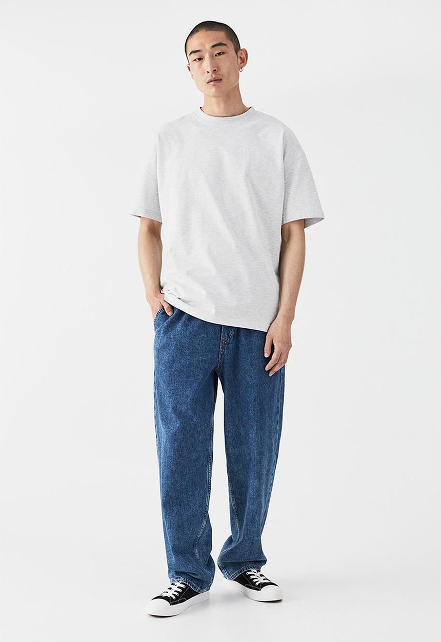 H&M - Loose pull-on jeans - denim blue
