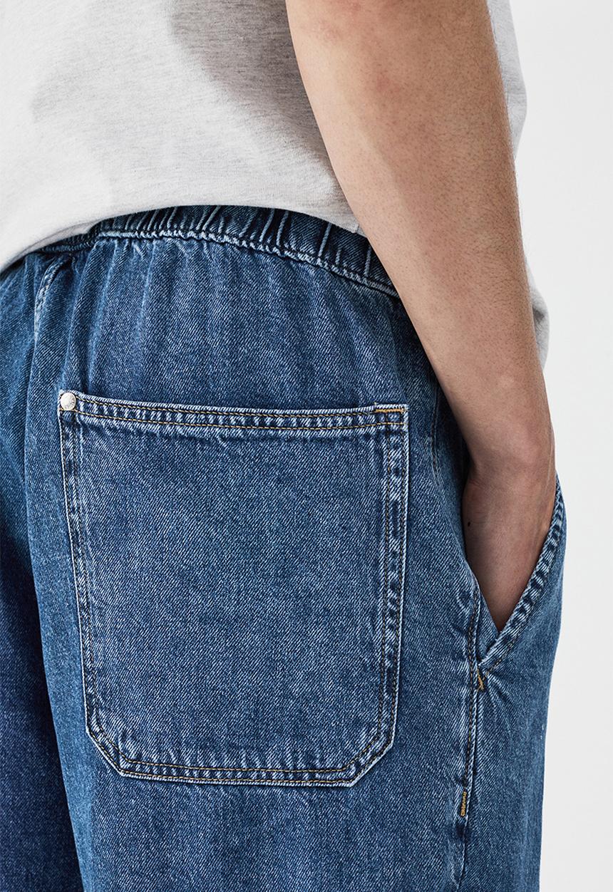 H&M - Loose pull-on jeans - denim blue