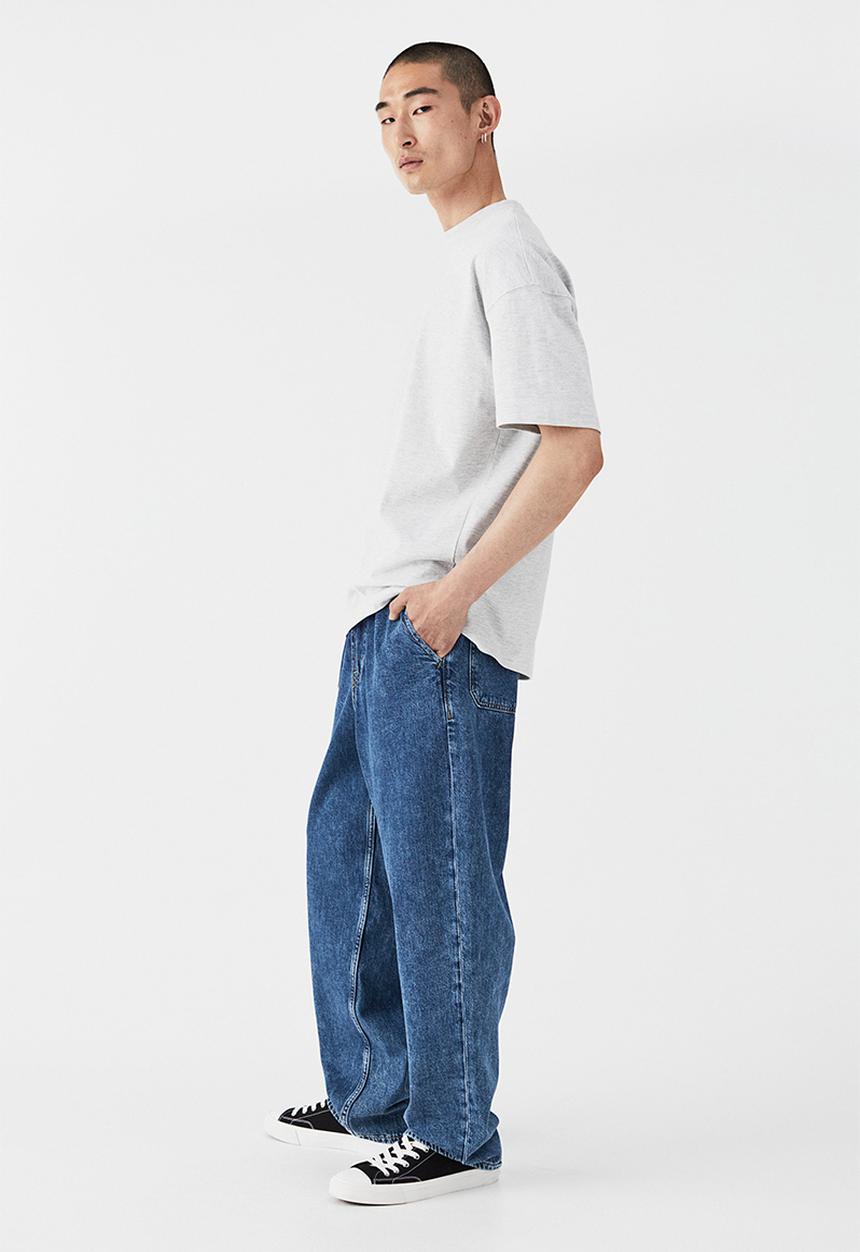 H&M - Loose pull-on jeans - denim blue